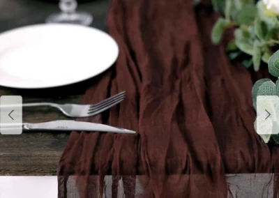 Burgundy table runners
